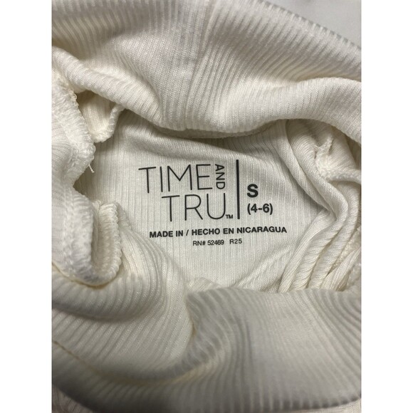 Time And Tru Tops - NWT Time & Tru Womens Ribbed Turtleneck Tee White Size Small